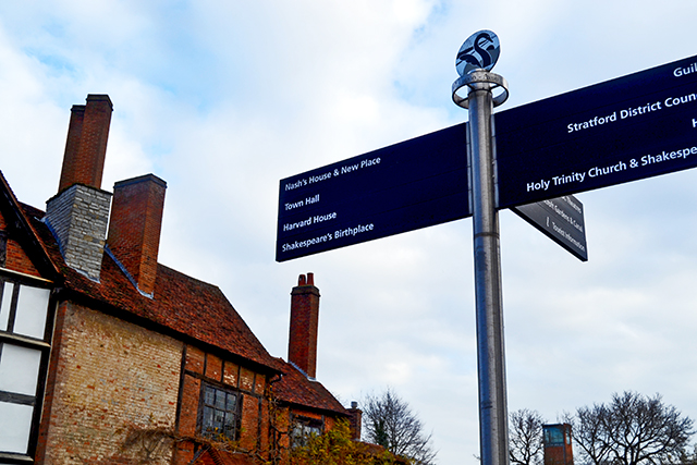 Señales calles William Shakespeare Stratford-upon-Avon