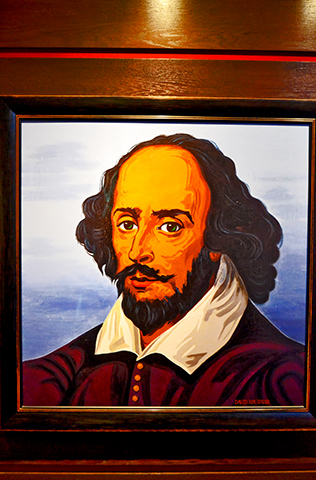 Retrato ilustración William Shakespeare Stratford-Upon-Avon