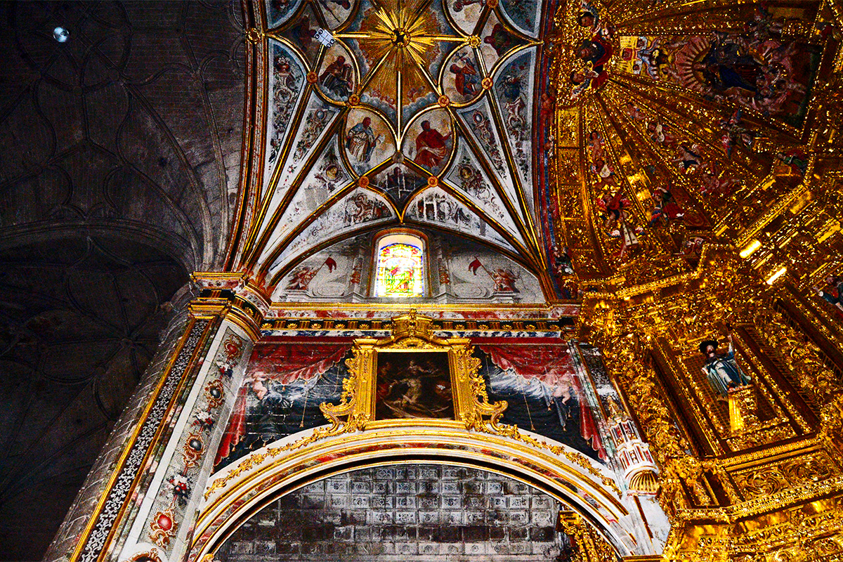 Frescos bóveda retablo Iglesia Nuestra Señora Asunción Navarrete